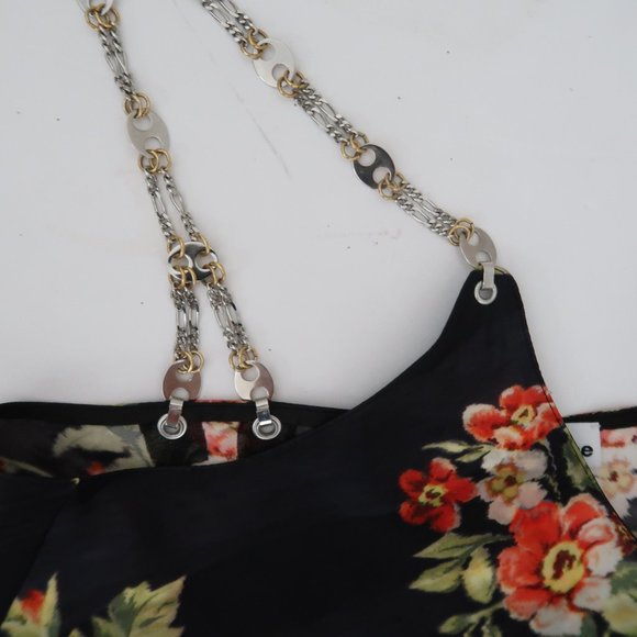 PACO RABANNE Chain trim Floral print tank top F 38 US 6 - Picture 9 of 10